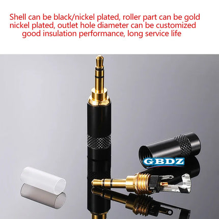 NEUTRIK's REAN jack 3.5mm 1/8" Stereo Headphone Plug Male Female Pair Recording Line Plug Gold Plated 3 Pole Repair Welding Plug