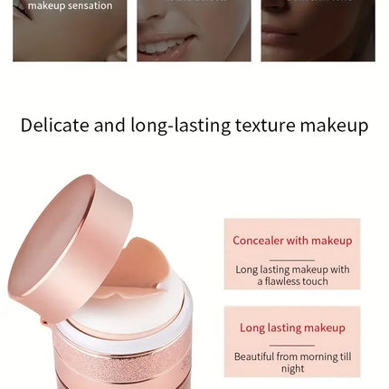 Moisturizing BB Cream with Butterfly Cushion,For all Skin Tones,Light Coverage with Moisturizing Brightening Foundation Makeup