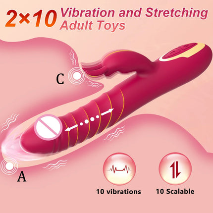 Beginner G-Spot Vibrator Thrusting Dildo Clitoris Stimulator 10 Vibration Female Masturbator Sex Toys for Couple Pleasure