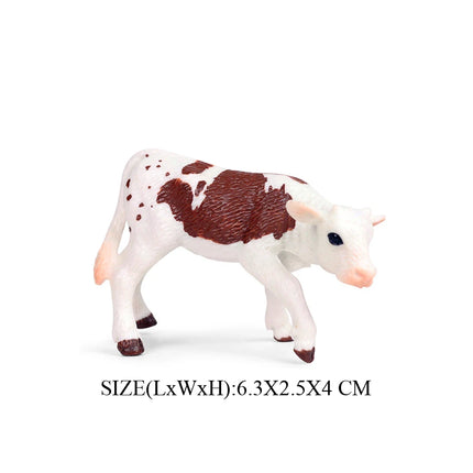 Simulation Texas Longhorn Bulls Musk OX Yak Cow Farm Animals Buffalo Calf Bull Model Figures  Home Decor Educational Toys