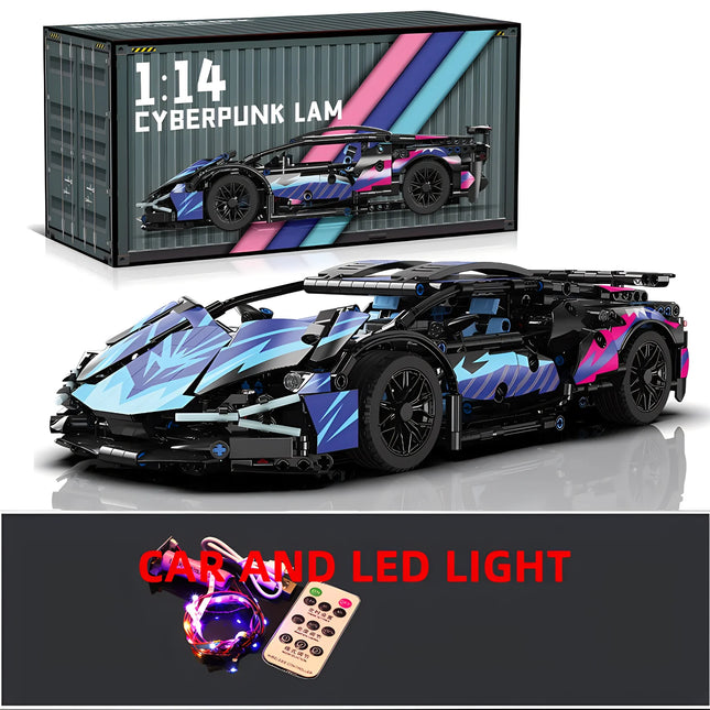 Technical Racing Sport Car Model Building Blocks technic adults 1:14 DIY Supercar Brick Puzzle Toys Kid Adult Gift（1314+granule）