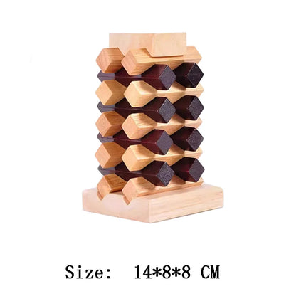 Classic IQ Puzzle Wooden Brain Teasers for Adults Kids Educational Toys Mind Challenge Unlock Interlock Game Rompecabezas Madera