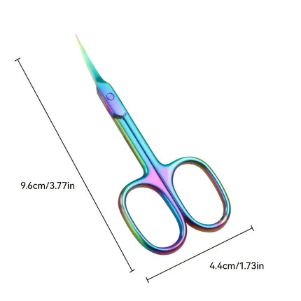 Stainless Steel Curved Tip Thin Blade Cuticle Scissors Nail Clippers Trimmer Manicure Tools Eyebrow Tools Dead Skin Remover