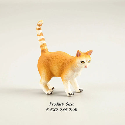 Realistic Plastic Cat Kitty Different Poses Figure Mini Cats Pet Model Figurines Cake Topper Kitten Toy Christmas Birthday Gift