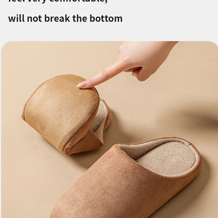 Household Women's Slippers Comfortable Soft Non-Slip Wear-Resistant Thick Bottom Silent Solid Color Couple's Indoor Plank