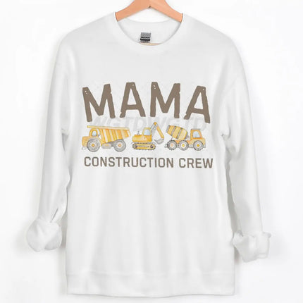 Dad/Mom Construction Crew Graphic Sweatshirts Women Men Fashion Casual Pullover Papa Mama Cartoon Excavator Y2K Sudadera