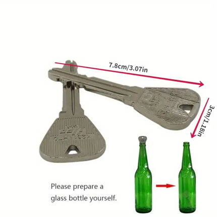 Folding Key Through Bottle Magic Trick Ring Penetration Gimmick Magic Prop Fun Magic Toy Easy to Play Gift for Kids Adults Party