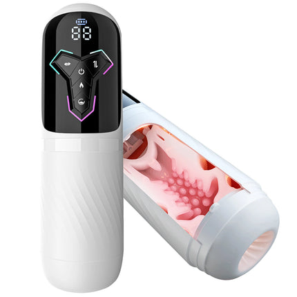 Automatic Telescopic Male Masturbator  5 IN 1 Mode Penis Pump Sucking Vibrating Sex Machines LCD Display Sex Toys for Men