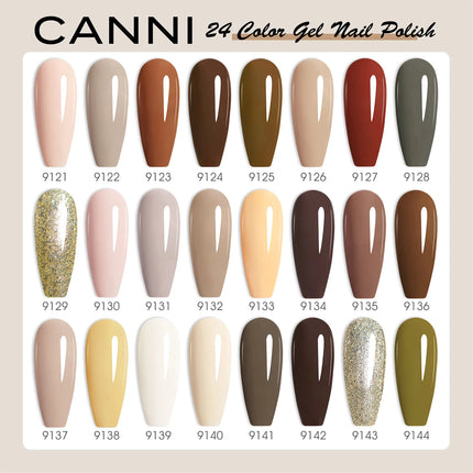 CC8 New Kit CANNI 9ML Nail Gel Polish HEMA/TPO FREE 30pcs Color Gel Pigment Professional Long Wear Top Coat Gel Varnish Set