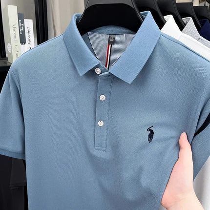 Luxury brand short sleeve polo shirt, exquisite pony embroidery, summer new breathable T-shirt, new fashion Paul men's wear