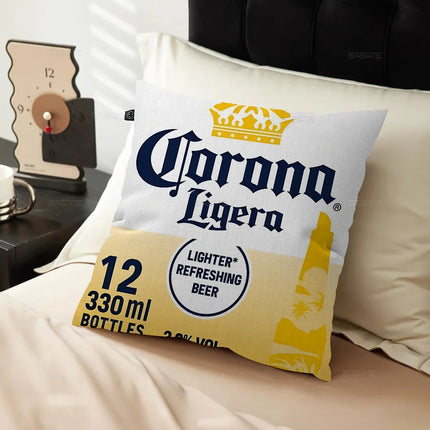 C-Corona E-Extra Beer Cushion Cover Inches Farmhouse Decor Home Throw Pillow Covers For Couch Decorations