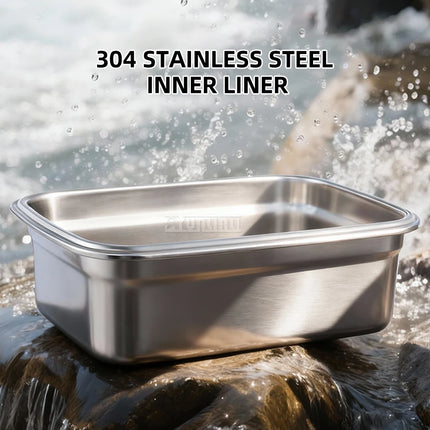 1300ml Insulated Water-Free Food Container Large Capacity Portable Heated Lunch Box Travel Loncheras Termicas