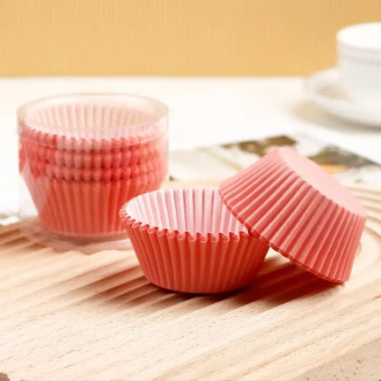 100pcs Disposable Muffin Cups Egg Tart Molds Heat Resistant Cupcake Cups Thickened Paper Cupcake Liners Tart Molds Baking Tools