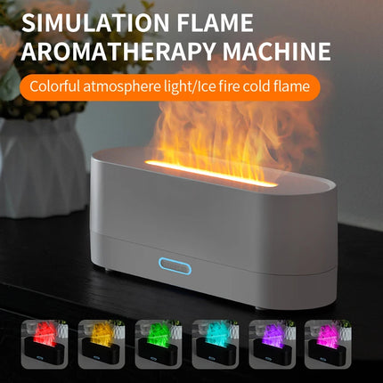 160ml Flame Diffuser Humidifier 7 Colors Light Changing Essential Oil Diffusers Aromatherapy Diffusers for Home Office Bedroom
