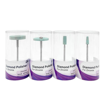 5pcs Dental Polisher Ceramic Diamond Grinding Head Stone Zirconia Ceramics Emax Crowns Grinder Quick Polishing Burs