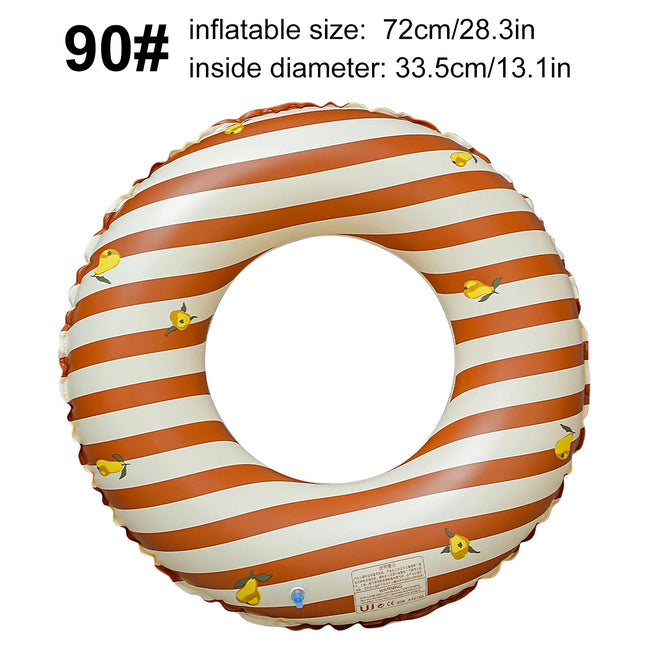 1PC Adult Pool Float Tube Vintage Stripe, Adult Inflatable Swimming Rings Floats, Inflatable Pool Swimming Tubes for Summer