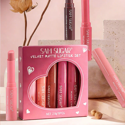 Waterproof velvet matte lipstick set, long-lasting, easy to apply, and with vibrant color