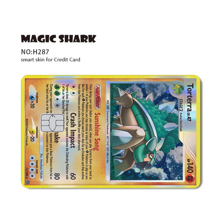 Pokemons Staryu Riolu Toterra Salamence Giratina Alakazam Glefairy Laser Holographic Credit Debit Card Sticker Film Skin Cover
