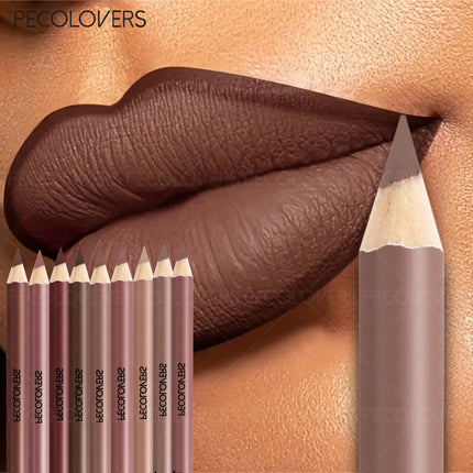 1PC 1PC Waterproof Matte Nude Lip Liner High-Pigmentation Long-Lasting Gel/Pencil Formula, Smooth Application