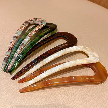 1 piece U-shaped hairpin and hair stick, Chinese hair stick Ins, retro and simple hair stick, hair accessory, comb tool