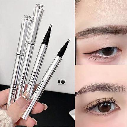 Waterproof Wild Eyebrow Pen 2/4 Separated Head Natural Brow Makeup Quick-Drying Creation of Ultra-Fine Lasting Liquid Eyebrow