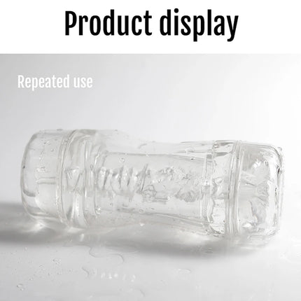 Male Masturbator Cup Soft Pussy Sex Toys Transparent Vagina Adult Endurance Exercise Sex Products Vacuum Pocket Cup for Men 18+
