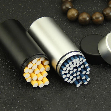 Slim Cigarette Aluminum Cigarette Box Sealed Waterproof Male And Female Portable Cylindrical Cigarette Case Cans 118mm*45mm