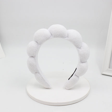 Women Girls Sponge Co Spa Makeup Bubble Terry Cloth Headband Puffy Retro Hair Bands Soft Hairband Headwear