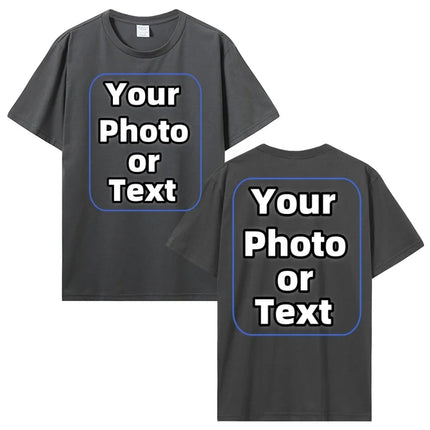 Custom T Shirt Make Your Design Logo Text Cotton Tshirt Personalized Gift Customized Your Design T-shirt Diy Men Women Tees Tops