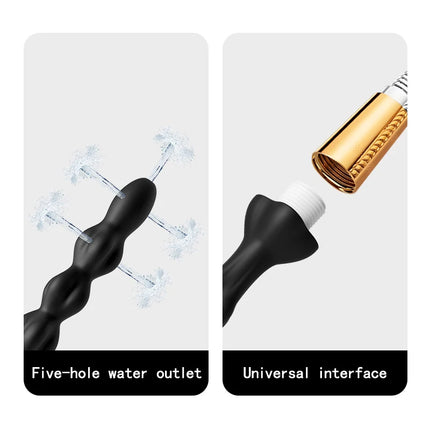 butt flush, Long silica gel beading washer, plug-in shower enema, Posterior chamber cleaning and anal expansion sex toys, adult