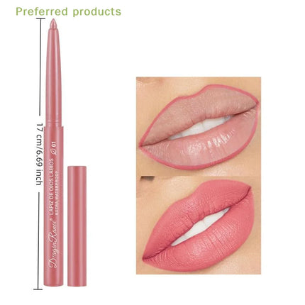 1Pc 12 Colors Waterproof Long-Lasting Automatic Lip Liner Makeup Matte Lipstick Pen Lip Gloss Lipliner For Beginners