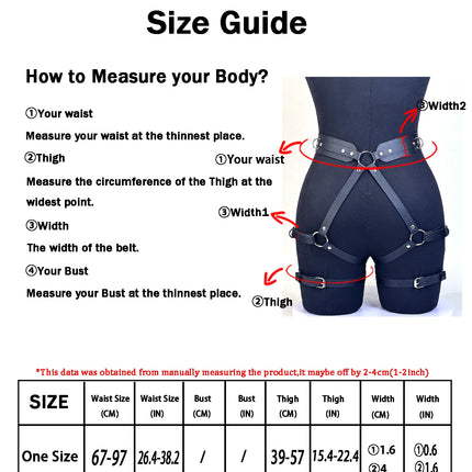 Women Pu Leather Butt Harness Belt Goth Pu Leather Garter Belt Harness Punk Thigh Harness Belt Rave Outfit Belts