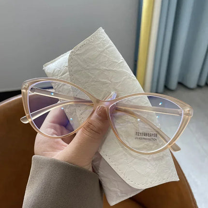 Ladies Retro Anti-blue Myopia Glasses Vintage Ultralight Minus Diopter Glasses Eyewear Women Trendy Cat Eye Frame Eyeglasses
