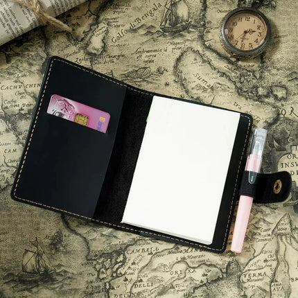 Vintage Leather Journals Cover Handmade Pocket Notebook Diary with Pen Holder Writing Notepad for Office School & Travel Journal