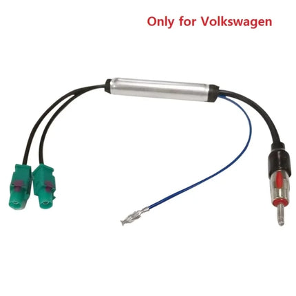 Car Special Radio Antenna AM/FM Audio Radio Signal Amplifier Dual Fakra RF Radio Antenna Aerial Adapter for Volkswagen