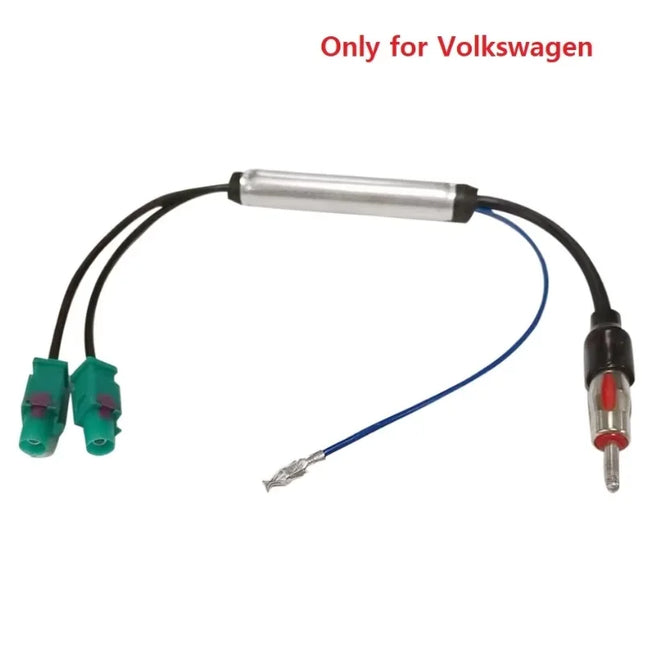 Car Special Radio Antenna AM/FM Audio Radio Signal Amplifier Dual Fakra RF Radio Antenna Aerial Adapter for Volkswagen