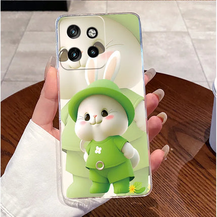 Soft Silicone TPU Clear Case For Motorola Edge 50 Neo 5G/Moto S50 5G Viral Elegant Kitten Painted Casing Shockproof Cover