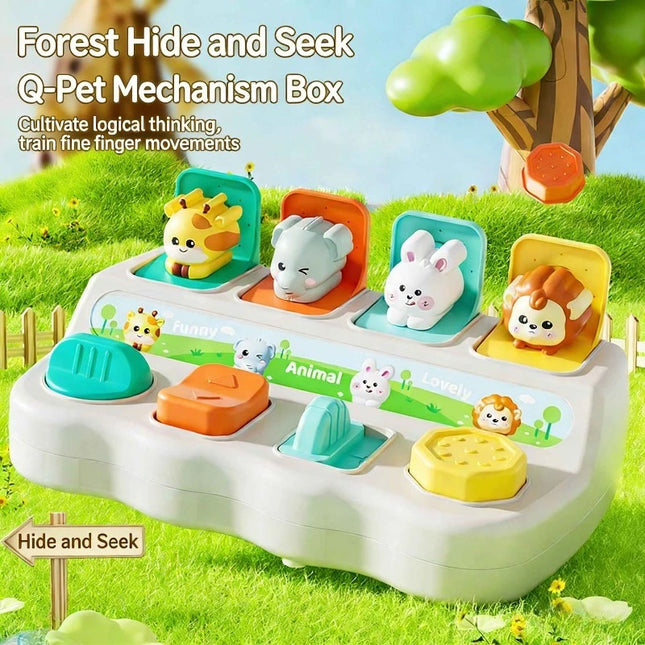 Baby Hide and Seek Mechanism Box Early Education Puzzle Toy Pop Up Switch Box Baby Finger Flexibility Cognitive Exercise