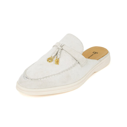 2024New women's anti slip casual loafers, fashionable cashmere flat shoes, spring and autumn men's sports driving casual shoes