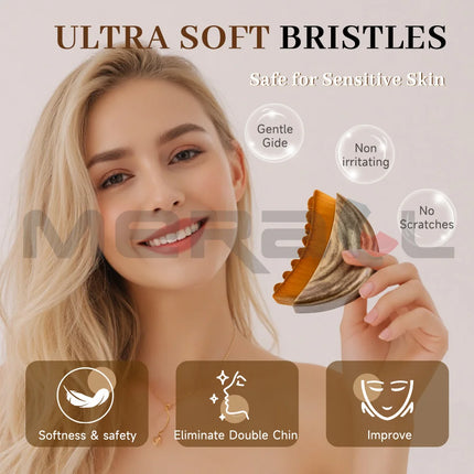 Lymphatic Contour Face Brush Lymphatic Drainage Reduce Puffiness Relief Fatigue Facial Massager Face Chin Skin Sculpting Tool