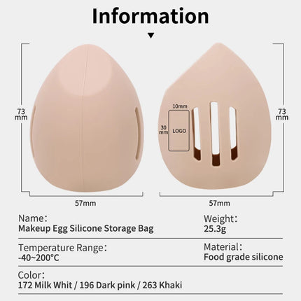 1Pcs Makeup Sponge Holder Eco-Friendly Silicone Multi-hole Beauty Egg Storage Case Travel Protable Cosmetic Puff Holder Box