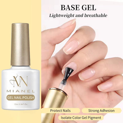 MIANEL 10ml Clear Building Nail Gel Nail Polish For Strengthener Gel Extension Gel Base Coat Soak Off UV LED Gel Nails