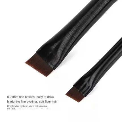 New 2 Pieces/set Eyebrow Contour Brush 0.06mm Ultrathin Eyebrow Eyeliner Brush Portable Small Angle Eyebrow Brush Makeup Tool