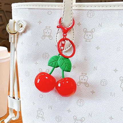 Keys Accessories Cherry Acrylic Keychain Backpack Decor Portable Cherry Bag Hanging Fruits Red Red Cherry Pendant Birthday Gift