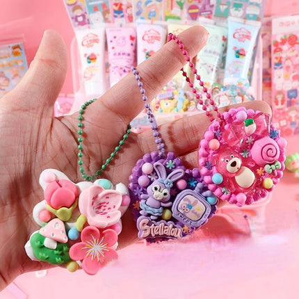 Cream Gum Guka Stickers Painted Girl Toy Gugu Plate Stickers Children's Handicraft Toys