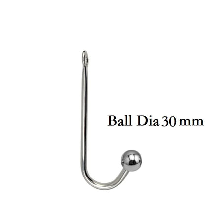 Small medium large 3 balls set metal anal hook beads head butt plug dilator prostate massager insert bdsm sex toy for male