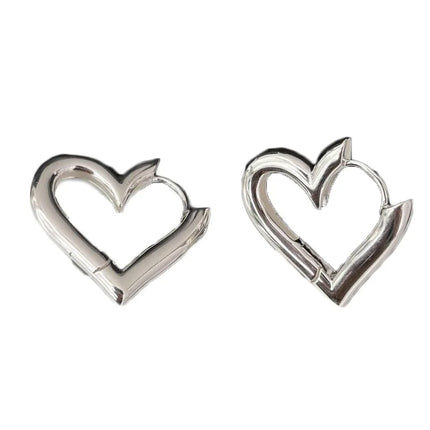 925 Sterling Silver Heart LOVE Wedding Hoop Earrings for Women Engagement Luxury Jewelry Accessories Gifts