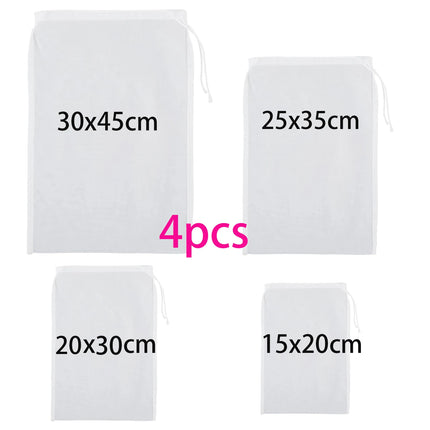 Nut Bag Strainer 100 Mesh Cheese Cloth Reusable Filter Bag for Straining Fruit Juice Food Strainer for Coffee Tofu Cheesecloth