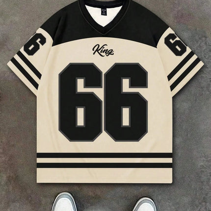 2025 V-neck jersey T-shirt short sleeved retro sports style men's sports V-neck T-shirt quick drying comfortable breathable
