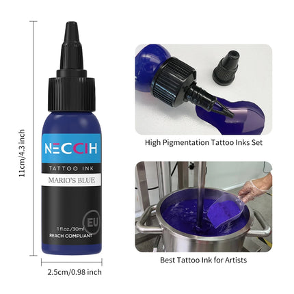7PCS 30ML Tattoo Ink Pigment Body Art Tattoo Pigment Set 7 Colors Professional Paints Makeup Tattoo Supplies Semi-permanent